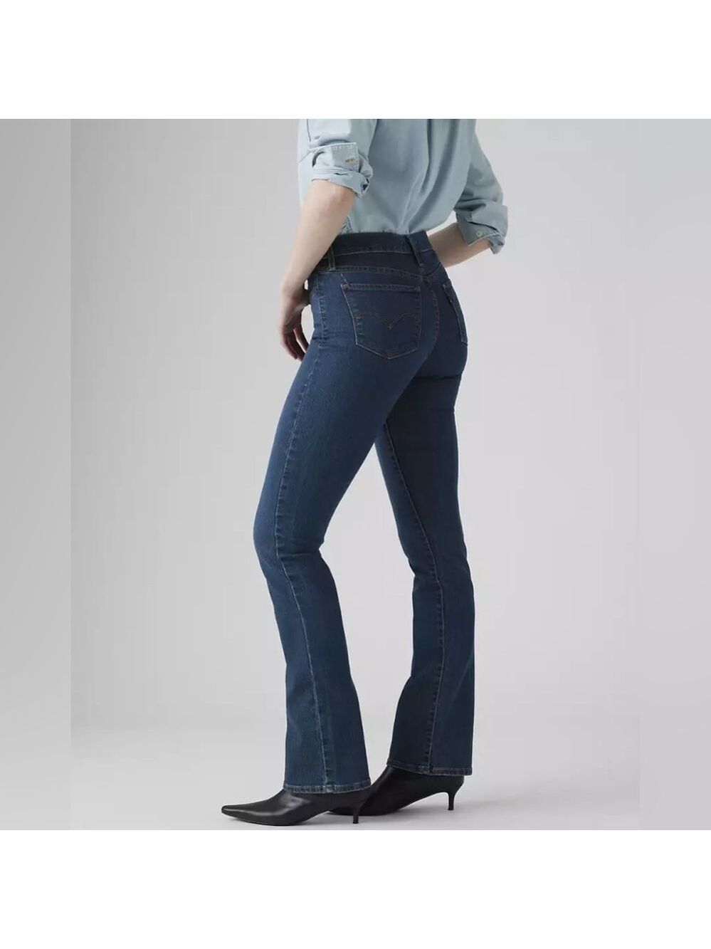 Levi’s 315 Shaping Bootcut Dark Wash 26 W 29 L Midrise High Stretch Denim Jean